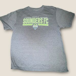 Seattle Sounders FC Dark Heather Gray T-Shirt Size Large Unisex